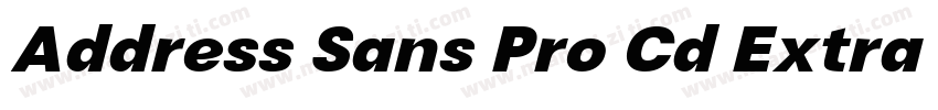 Address Sans Pro Cd Extra Bold It字体转换